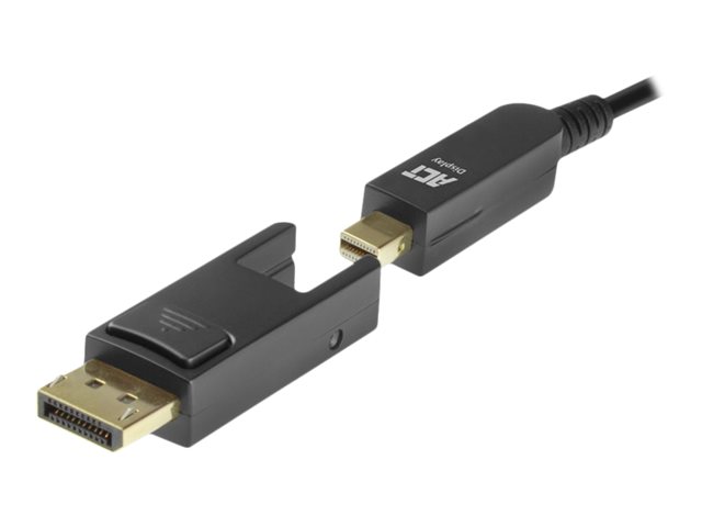 DisplayPort kabel - DisplayPort (M) met grendel naar DisplayPort (M) afneembaar - DisplayPort 1.4 - 25 m - Active Optical Cable (AOC), ondersteunt Dolby DTS-HD Master Audio, ondersteunt Dolby TrueHD, ondersteunt 4K144Hz (3840 x 2160), ondersteunt 8K60Hz (7680 x 4320) - zwart