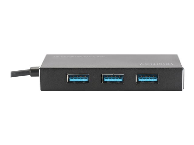 USB 3.0 OFFICE HUB 4-PORT INCL. 5V/2A POWER SUPPLY ALU
