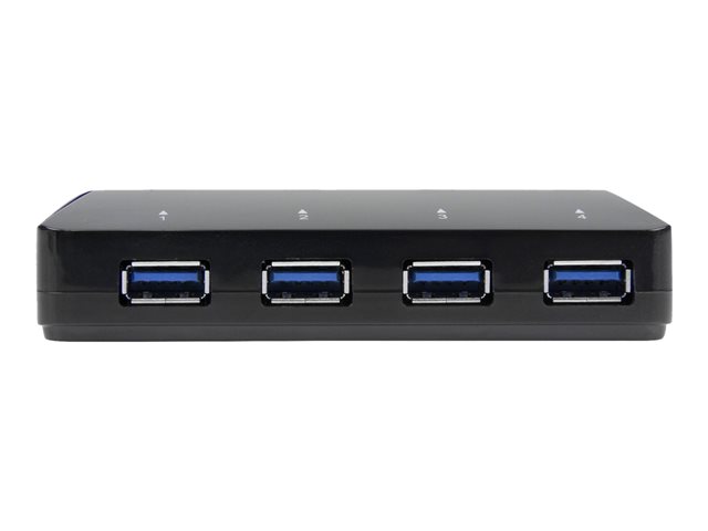 StarTech.com 4-Port USB 3.0 Hub plus Dedicated Charging Port - 1 x 2.4A Port - Desktop USB Hub and Fast-Charging Station (ST53004U1C) - USB peripheral sharing switch - 4 x SuperSpeed USB 3.0 - desktop - for P/N: SDMSDRWU3AC, USB312SAT3CB, USB315CB2M, USBLT1MWS, USBLT2MBR, USBLTM1MBK, USBLTM1MWH