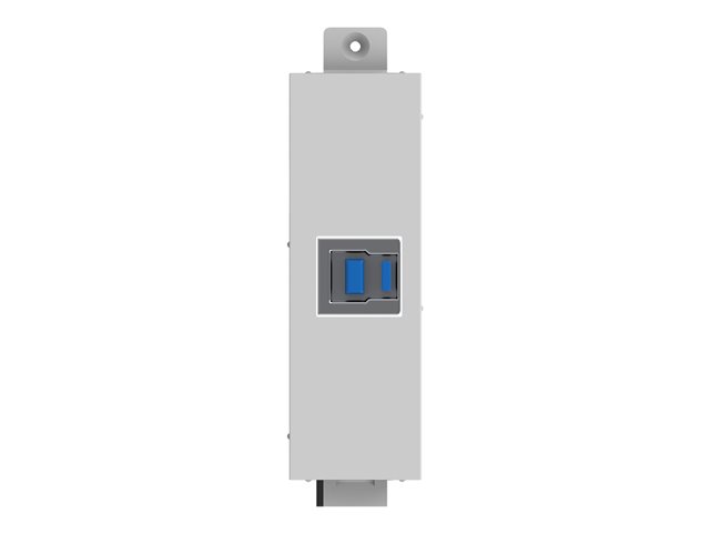 VISION Techconnect Modular AV Faceplate - LIFETIME WARRANTY - USB B (on front) to A module - \"A\" type socket on the rear and square B type socket on the front - USB 3.0 backward compatible with 2.0 - uses USB 5v to boost - for longer cables use a generic 5 Volt / 2 Amp power supply to boost - plastic - white