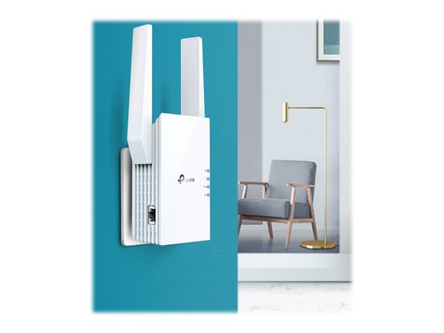 TP-Link RE605X - Wi-Fi range extender - GigE - Wi-Fi 6 - 2.4 GHz, 5 GHz - in wall