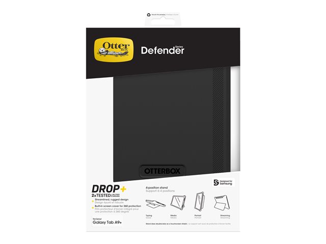 OtterBox Defender Series - Protective case for tablet - polycarbonate, synthetic rubber - black - for Samsung Galaxy Tab A9+