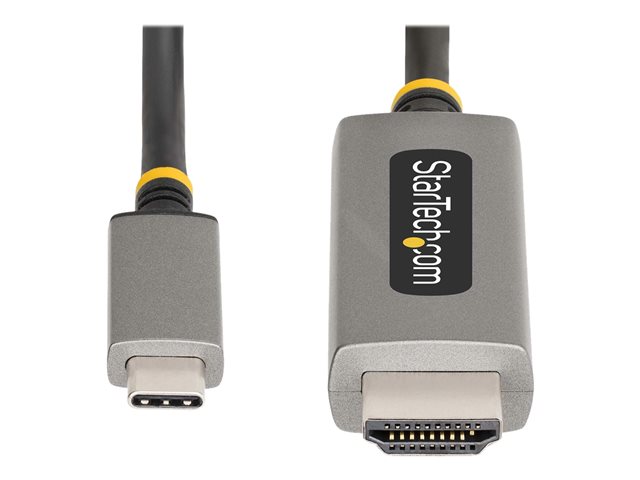 StarTech.com 3ft (1m) USB-C to HDMI Adapter Cable, 8K 60Hz, 4K 144Hz, HDR10, USB Type-C to HDMI 2.1 Video Converter Cable, USB-C DP Alt Mode/USB4/Thunderbolt 3/4 Compatible - USB-C Laptop to HDMI Monitor (134B-USBC-HDMI211M) - Adapter cable - 24 pin