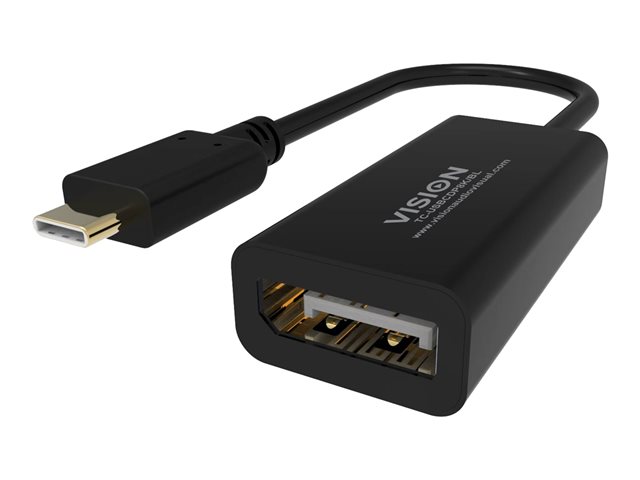 VISION - Adapter - USB-C male to DisplayPort female - 15 cm - black - 8K60Hz (7680 x 4320) support