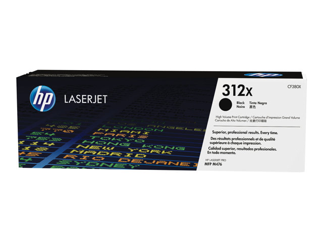 HP 312X - High Yield - black - original - LaserJet - toner cartridge (CF380X) - for Color LaserJet Pro MFP M476dn, MFP M476dw, MFP M476nw