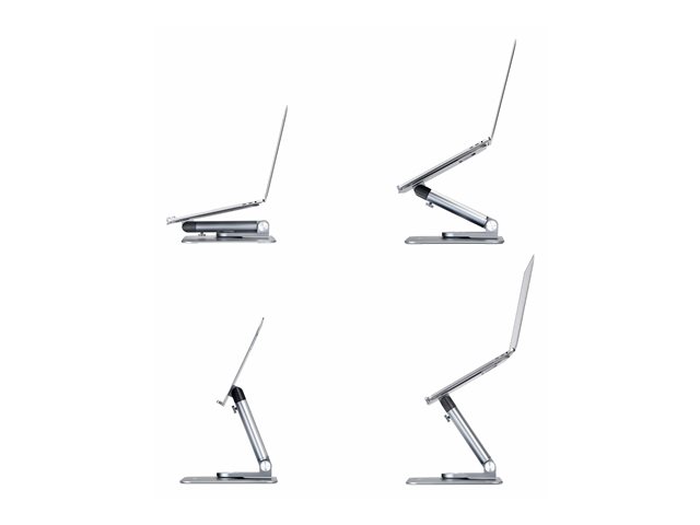 StarTech.com - Notebook stand - 360° swivel, telescopic height adjustment - desktop - silver