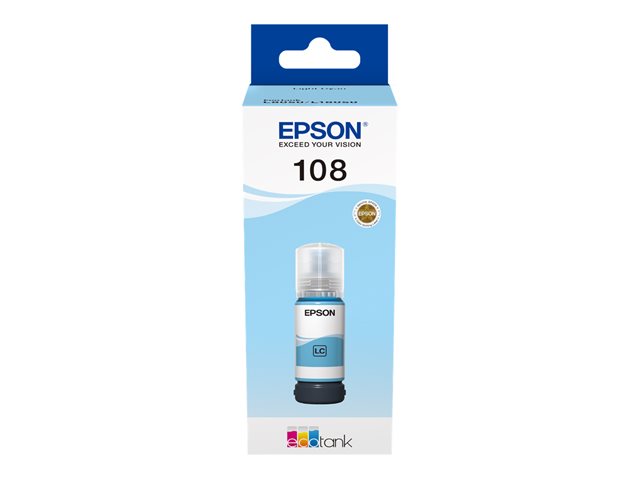 Epson 108 - 70 ml - light cyan - original - ink refill - for Epson L18050, EcoTank L8050