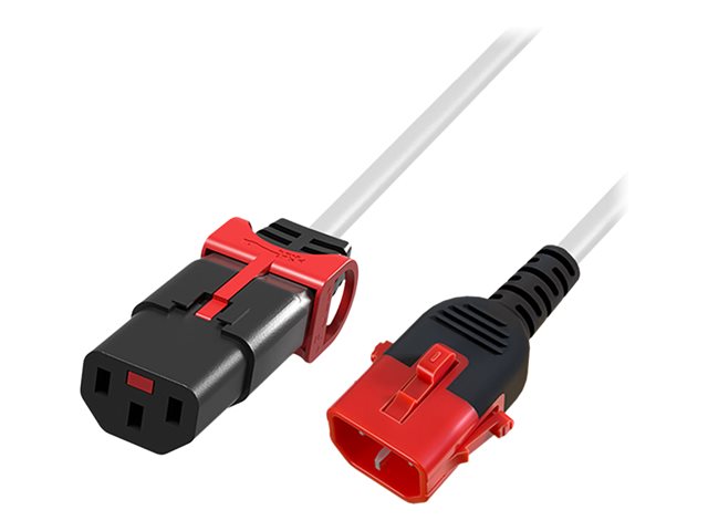 POWERCORD C13SL+-C14L WH 1.00M. 1 stk