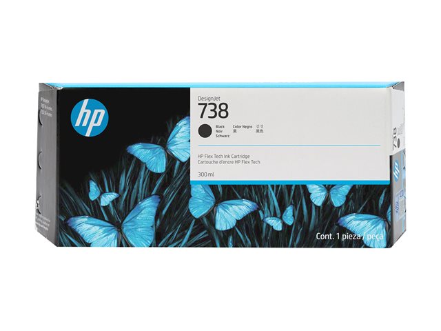 HP 738 - 300 ml - black - original - DesignJet - ink cartridge - for DesignJet T950
