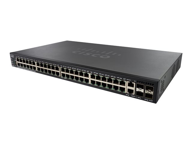 Cisco 550X Series SG550X-48P - Switch - L3 - Managed - 48 x 10/100/1000 (PoE+) + 2 x 10 Gigabit SFP+ + 2 x combo 10 Gigabit SFP+ - rack-mountable - PoE+ (382 W) - refurbished