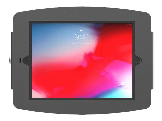 Compulocks iPad 10.2\" Space Enclosure Wall Mount - Enclosure - for tablet - lockable - high-grade aluminium - black - screen size: 10.2\" - mounting interface: 100 x 100 mm - wall-mountable - for Apple 10.2-inch iPad (7th generation, 8th generation, 9th generation)