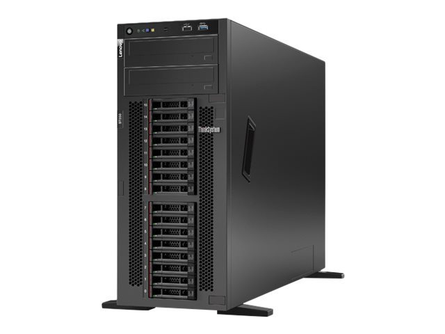 Lenovo ThinkSystem ST550 7X10 - Server - tower 4U - 2-way - 1 x Xeon Silver 4208 / up to 3.2 GHz - RAM 16 GB - SAS - hot-swap 3.5\" bay(s) - no HDD - Matrox G200 - Gigabit Ethernet - no OS - monitor: none