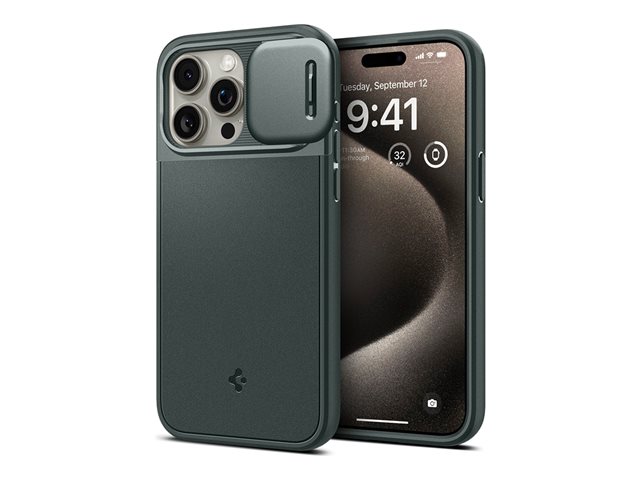 Spigen iPhone 15 Pro Max Optik Armor MagFit Abyss Green