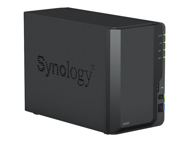 Synology Disk Station DS223 - NAS server - 2 bays - SATA 6Gb/s - RAID RAID 0, 1, JBOD - RAM 2 GB - Gigabit Ethernet - iSCSI support