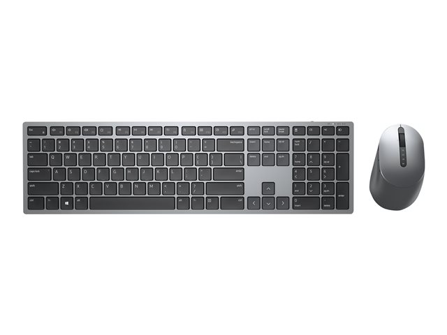 Dell Premier Multi-Device KM7321W - Keyboard and mouse set - wireless - 2.4 GHz, Bluetooth 5.0 - AZERTY - Belgium - titan grey - for Latitude 5520