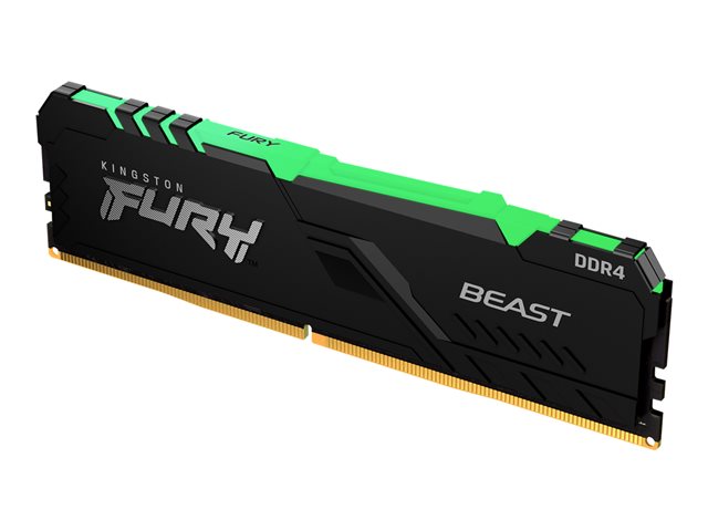 Kingston FURY Beast RGB - DDR4 - module - 16 GB - DIMM 288-pin - 2666 MHz / PC4-21300 - CL16 - 1.2 V - unbuffered - non-ECC - black