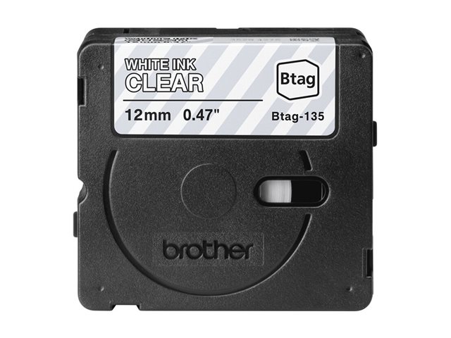 Brother BTAG-135 - White on clear - Roll (1.2 cm x 4 m) 1 cassette(s) hanging box - label tape