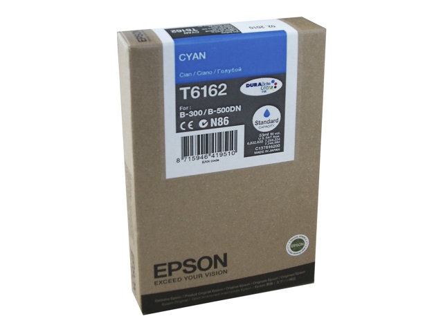 Epson T6162 - 53 ml - cyan - original - ink cartridge - for B 300, 310N, 500DN, 510DN