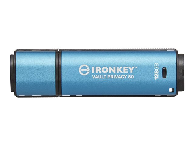 Kingston IronKey Vault Privacy 50 Series - USB flash drive - encrypted - 128 GB - USB 3.2 Gen 1 - TAA Compliant