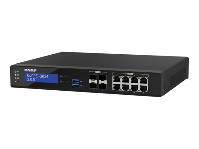 QNAP QuCPE-3034 - Virtualisation appliance - 10GbE, 2.5GbE - cloud-managed - rack-mountable