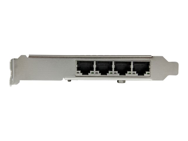 StarTech.com 4 Port PCIe Network Card - RJ45 Port - Intel i350 Chipset - Ethernet Server / Desktop Network Card - Dual Gigabit NIC Card (ST4000SPEXI) - Network adapter - PCIe x4 low profile - 1GbE - 1000Base-T - black - for P/N: BNDTB10GI, BNDTB210GSFP, BNDTB310GNDP, BNDTB410GSFP, BNDTB4M2E1, BNDTBUSB3142