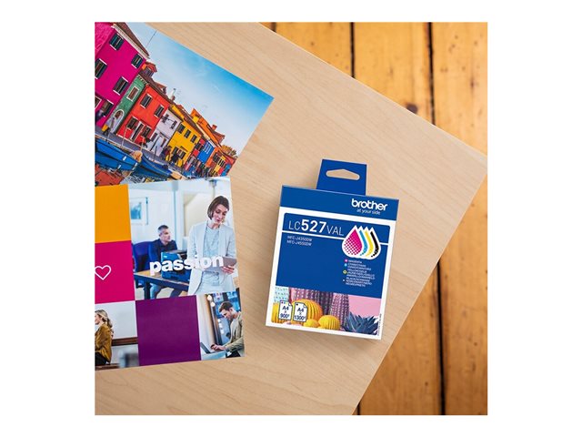 Brother LC527 Value Pack - 4-pack - black, yellow, cyan, magenta - original - hanging box - ink cartridge - for Brother MFC-J4350DW, MFC-J4550DW