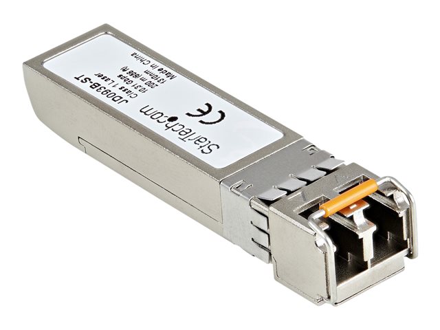 StarTech.com HPE JD093B Compatible SFP+ Module, 10GBASE-LRM, 10GbE Multi Mode (MMF) Fiber Optic Transceiver, 10GE Gigabit Ethernet SFP+, LC Connector, 200m, 1310nm, DDM, HPE 5900, 12500, 5500 - Lifetime Warranty (JD093B-ST) - SFP+ transceiver module (equivalent to: HP JD093B) - 10 GigE - 10GBase-LRM - LC multi-mode - up to 200 m - 1310 nm - for HP A5830AF, HPE 12504, 5120, 5500, 5810, 5900AF, 5920AF, FlexFabric 1.92, 11908