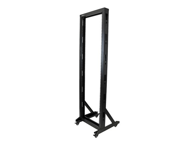 StarTech.com 42U Mobile Open Frame Network Rack with Wheels- 663lbs - 2 Post 19\" Portable Rack for Computer, AV, Media, IT Equipment (2POSTRACK42) - Rack open frame - 42U - for P/N: CABSCREWM5B, CABSCREWSM5, CABSCREWSM5B, CABSCREWSM62, CABSCREWSM6B, CABSCRWS1224
