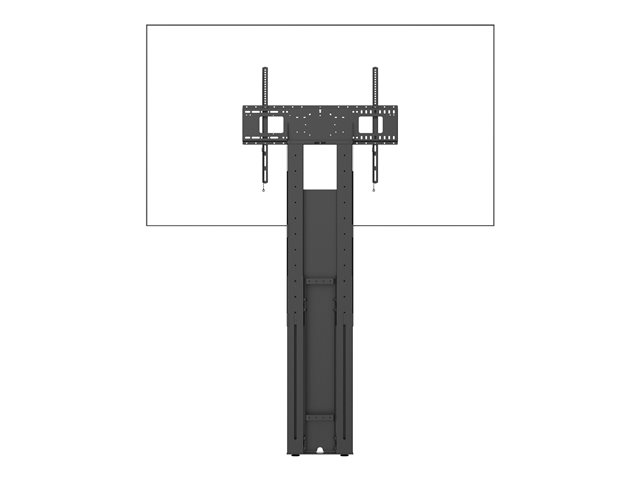 Display floor stand wall fixed - heavy duty - fits displays up to 100\" with VESA sizes up to 800 x 600 - fixes to wall, transfers load to floor - swl 95 kg - height adjustable at time of installation only - height to centre of screen 1117 to 1917 mm - supports portrait or landscape style - black