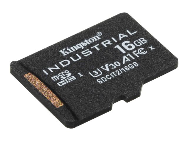 Kingston Industrial - Flash memory card - 16 GB - A1 / Video Class V30 / UHS-I U3 / Class10 - microSDHC UHS-I