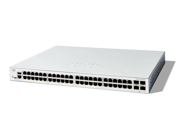 Cisco Catalyst 1300-48T-4X - Switch - L3 - Managed - 48 x 10/100/1000Base-T + 4 x 10 Gigabit SFP+ - rack-mountable