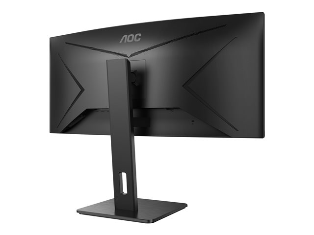 AOC CU34P2A - LED monitor - curved - 34\" - 3440 x 1440 UWQHD @ 100 Hz - VA - 300 cd/m² - 3000:1 - 1 ms - 2xHDMI, DisplayPort - speakers - black
