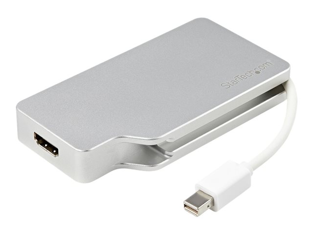 StarTech.com Aluminum Travel A/V Adapter: 3-in-1 Mini DisplayPort to VGA, DVI or HDMI - mDP Adapter - 4K (MDPVGDVHD4K) - Video converter - DisplayPort - DVI, HDMI, VGA