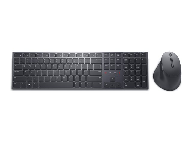 Dell Premier KM900 - Keyboard and mouse set - collaboration - backlit - wireless - 2.4 GHz, Bluetooth 5.1 - QWERTY - UK - graphite - with 3 years NBD Advance Exchange