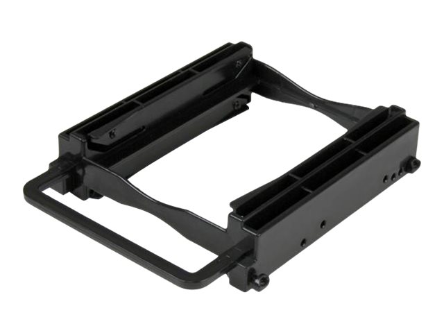 StarTech.com Dual 2.5\" SSD/HDD Mounting Bracket for 3.5\" Drive Bay - Tool-Less Installation - 2-Drive Adapter Bracket for Desktop Computer (BRACKET225PT) - Storage bay adapter - 3.5\" to 2 x 2.5\" - black - for P/N: M2E4SFF8643, PEX4SFF8643, U2M2E125