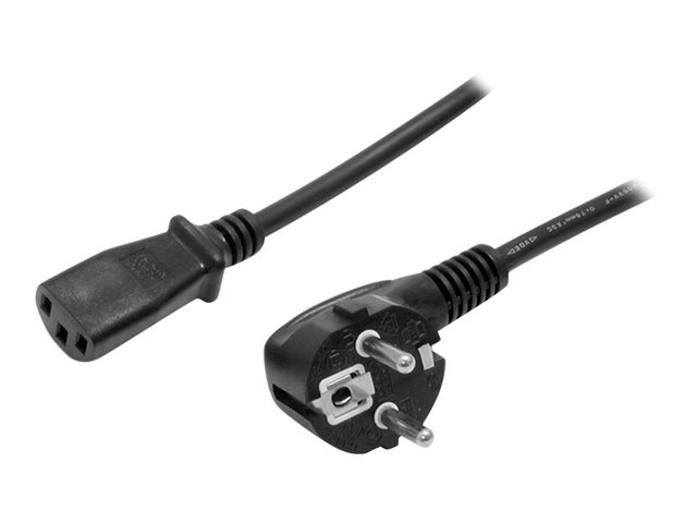 StarTech.com 2m (6ft) Computer Power Cord, 18AWG, EU Schuko to C13 Power Cord, 10A 250V, Black Replacement AC Cord, TV/Monitor Power Cable, Schuko CEE 7/7 to IEC 60320 C13 Power Cord - PC Power Supply Cable - Power cable - power IEC 60320 C13 to power CEE 7/7 (M) - 1.8 m - black - for P/N: KITBXAVHDPEU, KITBXDOCKPEU