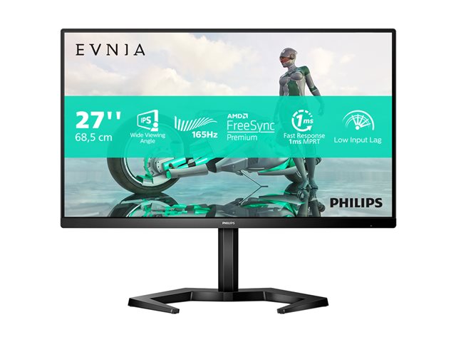 Philips Evnia 3000 27M1N3200ZA - LED monitor - 27\" - 1920 x 1080 Full HD (1080p) @ 165 Hz - IPS - 250 cd/m² - 1100:1 - 1 ms - 2xHDMI, DisplayPort - speakers - textured black