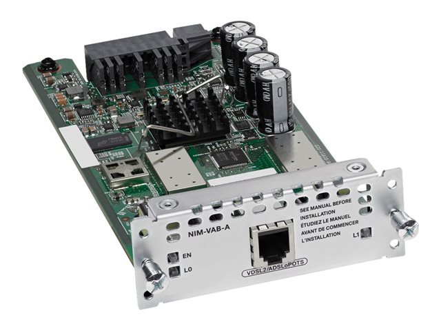 Cisco 1-port VDSL2/ADSL2+ over POTS with Annex M - DSL modem - Network Interface Module (NIM) - refurbished - for Cisco 4451-X