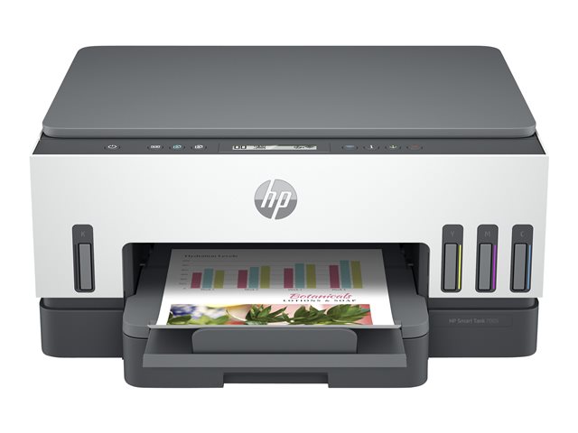 HP Smart Tank 7005 All-in-One - Multifunction printer - colour - ink-jet - refillable - Letter A (216 x 279 mm)/A4 (210 x 297 mm) (original) - A4/Legal (media) - up to 15 ppm (printing) - 250 sheets - USB 2.0, Wi-Fi(ac), Bluetooth