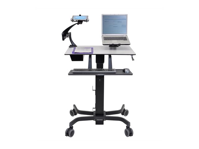Ergotron TeachWell Mobile Digital Workspace - Cart - Constant Force Technology - for notebook / keyboard / mouse - steel, phenolic composite, high-grade plastic - graphite grey