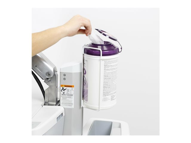 Ergotron - Wipes holder for cart - white - for StyleView Cart with LCD Pivot, SV40, EMR Laptop Cart, SV40