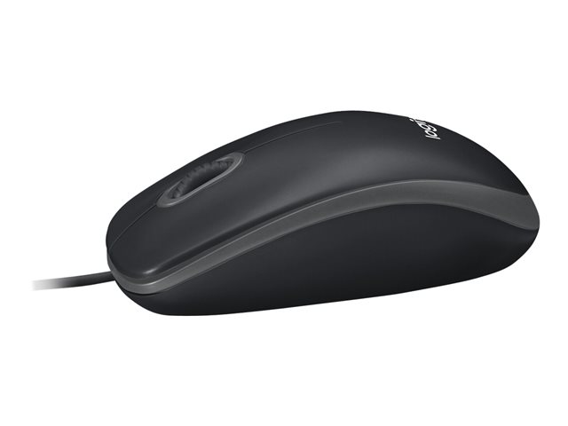 OEM Logitech B100 - Mouse - optical - 3 buttons - wired - USB - black