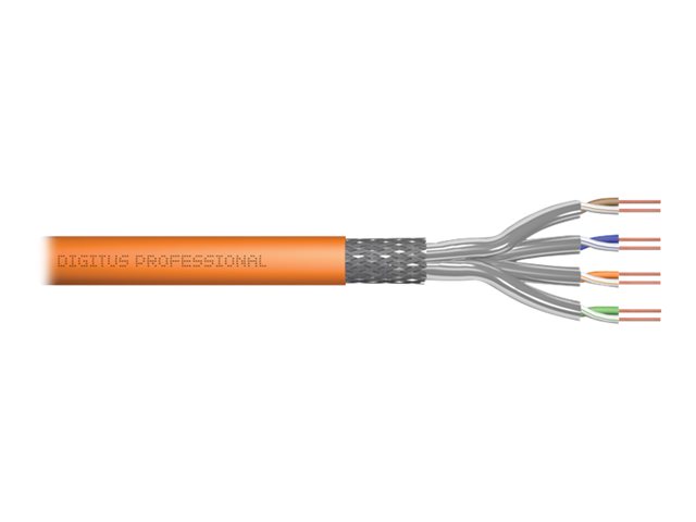 Digitus CAT 7 S/FTP inst.cableDigitus CAT 7 S/FTP inst.cable 500m AWG23/1LSZH-3 dxorange