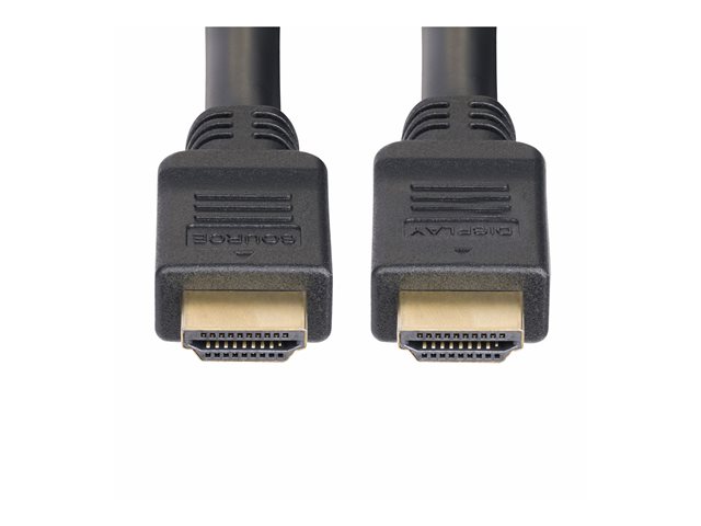 StarTech.com 10m Active HDMI 2.0 Cable, CMP, Plenum Rated, 4K 60Hz - High Speed - HDMI cable - HDMI male to HDMI male - 10 m - shielded - black - 4K60Hz support, HDR10 support, active, Unidirectional