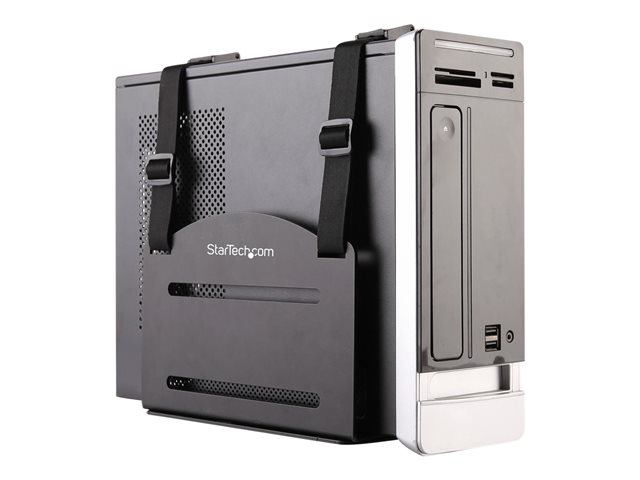 StarTech.com Wall Mount CPU Holder - Adjustable Width 4.8in to 8.3in - Metal - Computer Tower Mounting Bracket for Desktop PC (CPUWALLMNT) - Bracket - for CPU - steel - black - wall-mountable - for P/N: WALLSTS1, WALLSTS2