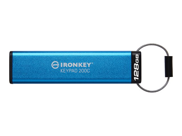 Kingston IronKey Keypad 200C - USB flash drive - encrypted - 128 GB - USB-C 3.2 Gen 1