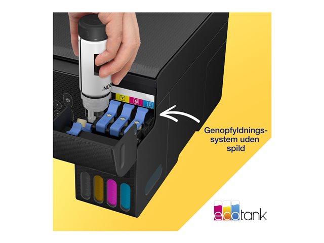 Epson EcoTank ET-2870 - Multifunction printer - colour - ink-jet - ITS - A4 (media) - up to 10 ppm (printing) - 100 sheets - Wi-Fi, USB - black