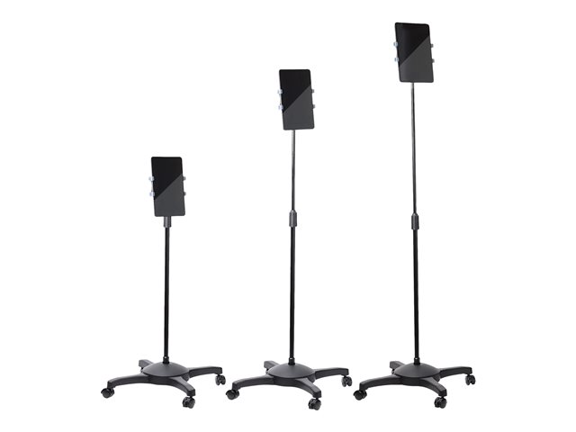 StarTech.com Mobile Tablet Stand w/ Lockable Wheels, Height Adjustable Cart, Universal Rolling Floor Stand for Tablets from 7-11in, Portable Tablet Stand w/ Detachable Tablet Holder, TAA - Ergonomic Tablet Stand - Cart - for tablet - screen size: 7\"-