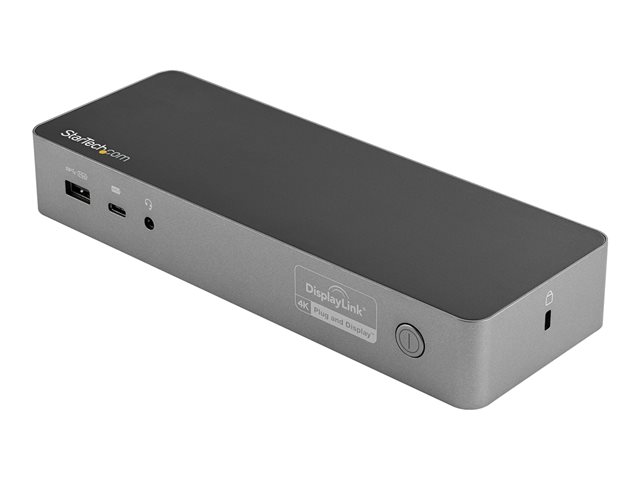 StarTech.com USB-C & USB-A Dock, Hybrid Universal Laptop Docking Station with 100W Power Delivery, Dual Monitor 4K 60Hz HDMI & DisplayPort, 4x USB 3.1 Gen 1 Hub, Gigabit Ethernet (GbE) - Hybrid USB Type-C Dock (DK30C2DPEPUE) - Docking station - USB-C - 2 x HDMI, 2 x DP - 1GbE - 170 Watt