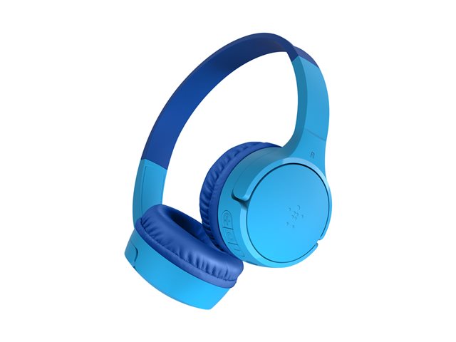 Belkin SoundForm Mini - Headphones with mic - on-ear - Bluetooth - wireless, wired - 3.5 mm jack - blue